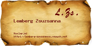 Lemberg Zsuzsanna névjegykártya