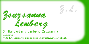 zsuzsanna lemberg business card